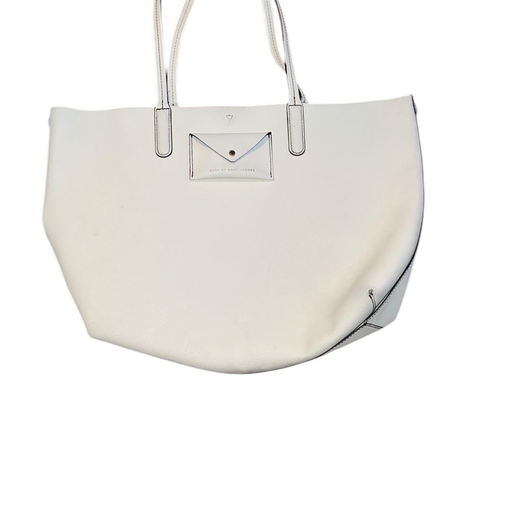 Marc By Marc Jacobs Marc Off-White Leather Tote